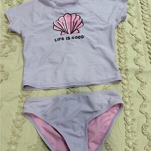 Life Is Good Lavender Shell Swim Set